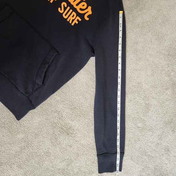 Hollister Y2K 2000s Blue Hoodie Hooded Sweatshirt Size S Puff Letter Spellout - Picture 10 of 14